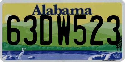 AL license plate 63DW523