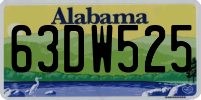 AL license plate 63DW525