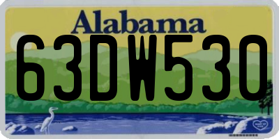 AL license plate 63DW530