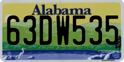 AL license plate 63DW535