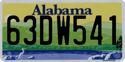 AL license plate 63DW541