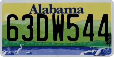AL license plate 63DW544