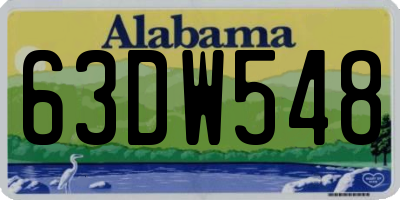 AL license plate 63DW548