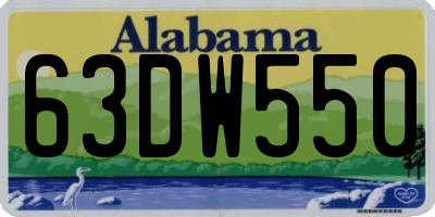 AL license plate 63DW550