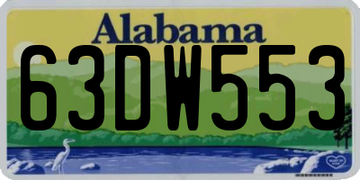 AL license plate 63DW553