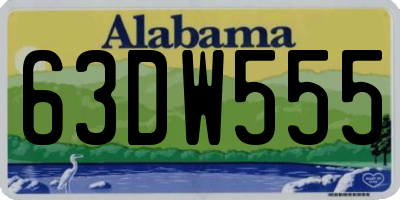 AL license plate 63DW555