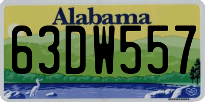 AL license plate 63DW557