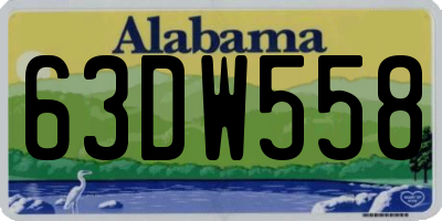 AL license plate 63DW558