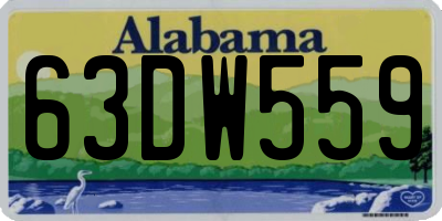 AL license plate 63DW559