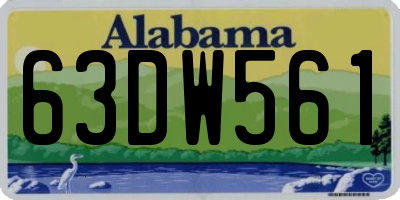 AL license plate 63DW561