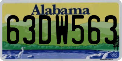 AL license plate 63DW563