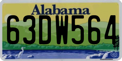 AL license plate 63DW564