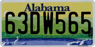 AL license plate 63DW565