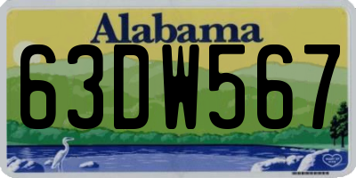 AL license plate 63DW567