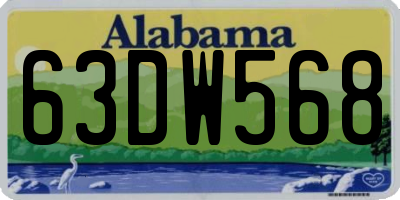 AL license plate 63DW568