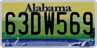 AL license plate 63DW569