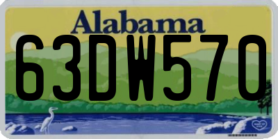 AL license plate 63DW570