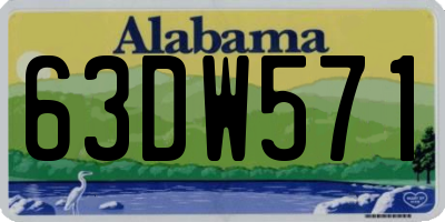 AL license plate 63DW571