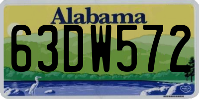 AL license plate 63DW572