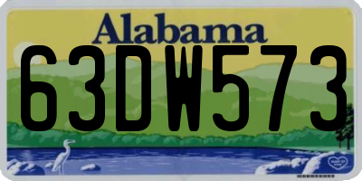 AL license plate 63DW573