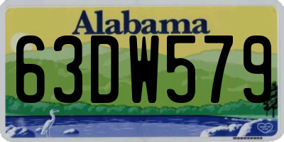 AL license plate 63DW579