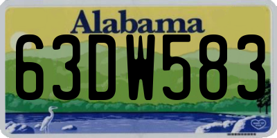 AL license plate 63DW583