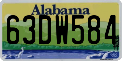 AL license plate 63DW584