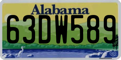 AL license plate 63DW589