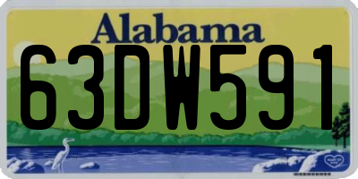 AL license plate 63DW591