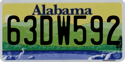 AL license plate 63DW592