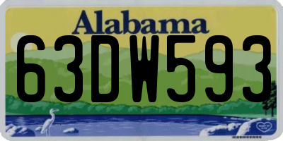 AL license plate 63DW593