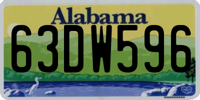 AL license plate 63DW596