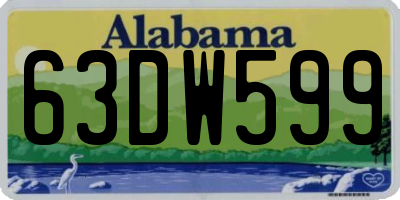 AL license plate 63DW599