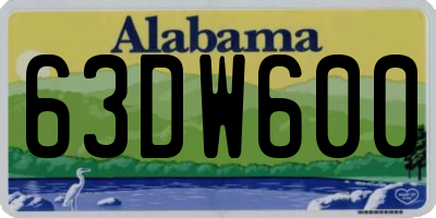 AL license plate 63DW600