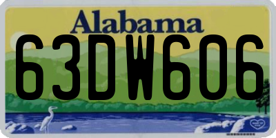 AL license plate 63DW606