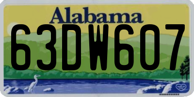 AL license plate 63DW607