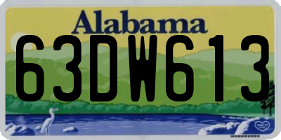 AL license plate 63DW613