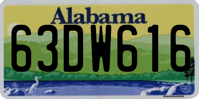 AL license plate 63DW616