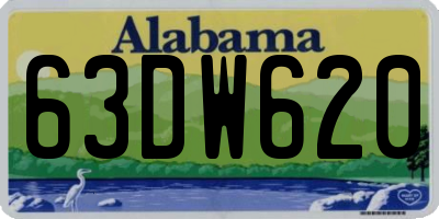 AL license plate 63DW620