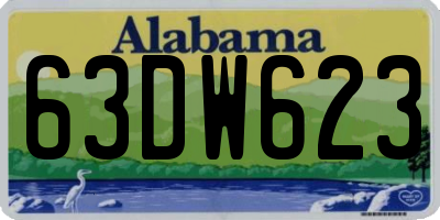 AL license plate 63DW623