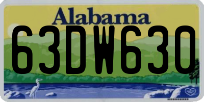 AL license plate 63DW630