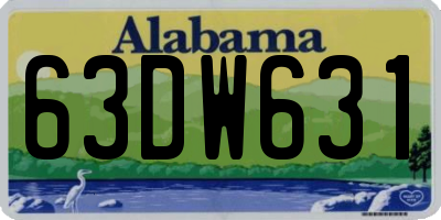 AL license plate 63DW631