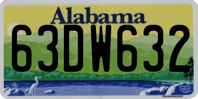 AL license plate 63DW632