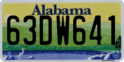 AL license plate 63DW641