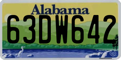 AL license plate 63DW642