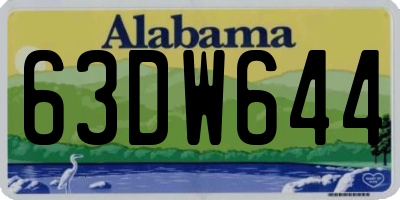 AL license plate 63DW644