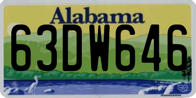 AL license plate 63DW646
