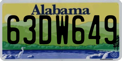 AL license plate 63DW649