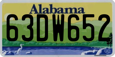 AL license plate 63DW652