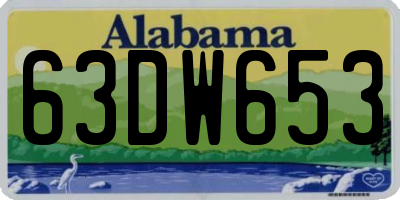 AL license plate 63DW653